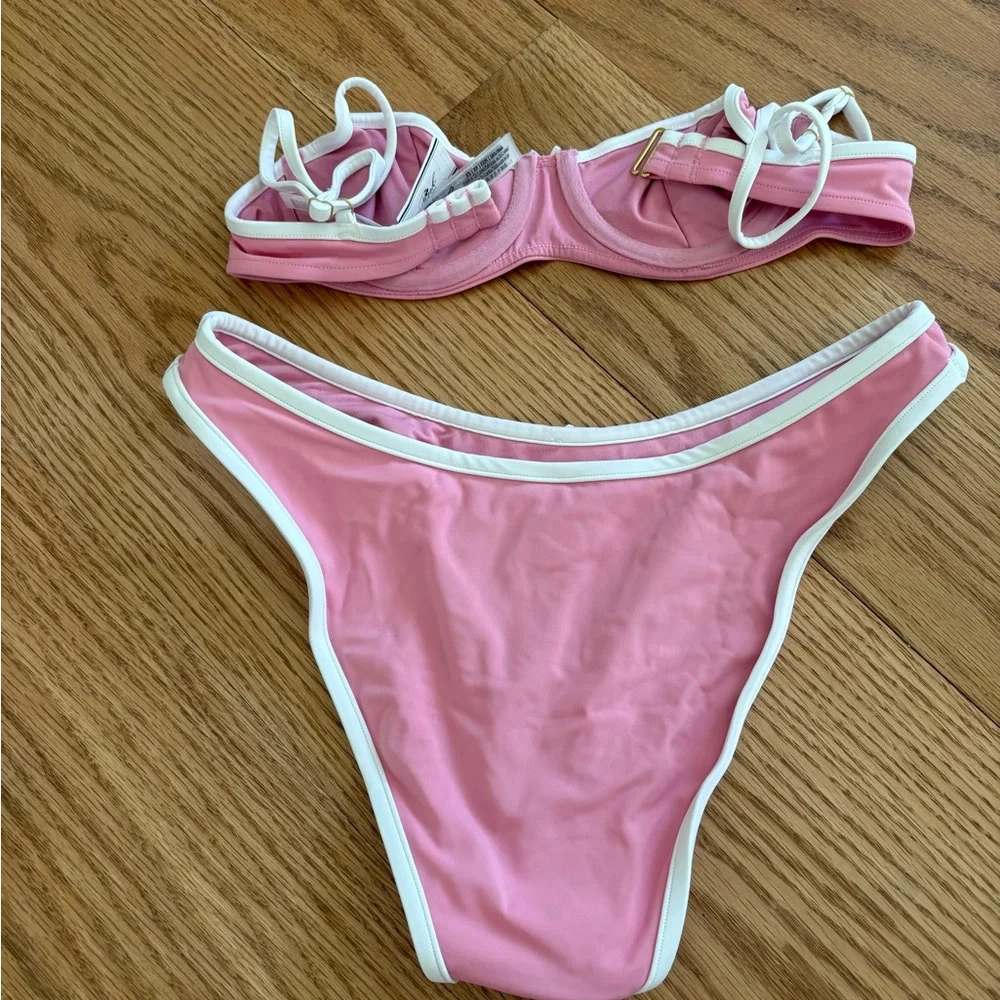 Frankie’s bikinis pink bikini set